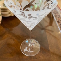 Michael Weems martini glass- signed