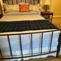 Queen metal bed mattress and boxspring