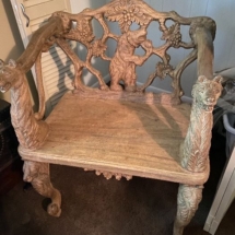 Carved wood chair- lovely piece