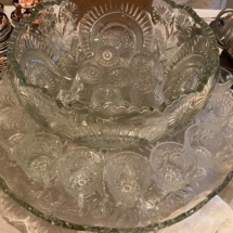 Stunning large crystal punch bowl