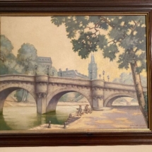Original oil, Paris scene - Walter Loos 1887-1966