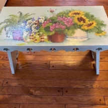 Painted small bench