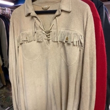 Vintage suede fringe shirt