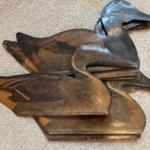 Antique fiberboard ducks - lot of 6