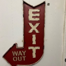 Fun metal exit sign