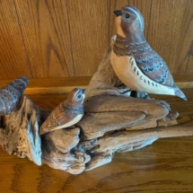Carved bird sculpture by Eugene Ownby