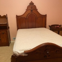 Victorian full size carved bed