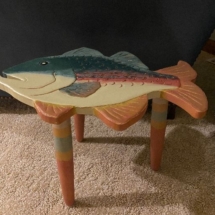 Little painted fish stool