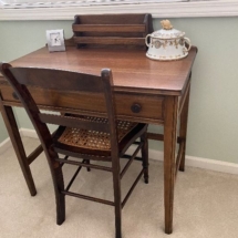 Small antique writing desk and chair