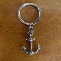Sterling anchor keychain