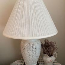 Vintage Blanc De Chine porcelain table lamp
