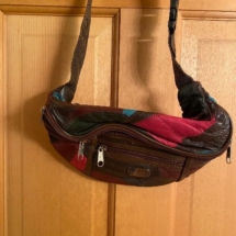 Vintage multi colored leather Fanny pack