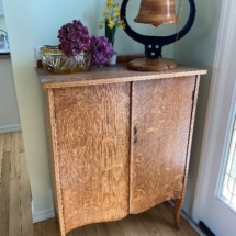 Antique oak music cabinet