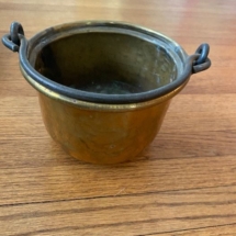 Antique small brass bucket/kettle