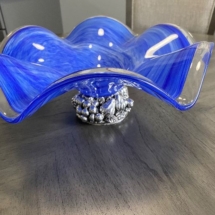 Beautiful blown glass fruit bowl