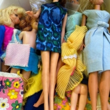 Lot of vintage Barbies and clothes