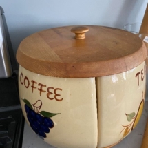 Vintage coffee, tea, spinning canister