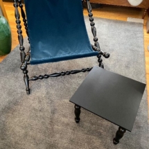 Italian sling chair with matching side table