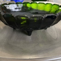 Vintage green glass fruit bowl - one of many!