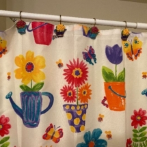 Cutest shower curtain and hooks