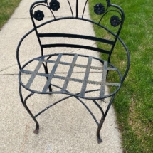 Wrought iron patio chair