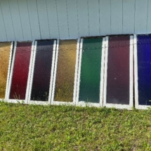 Lot of stained glass windows
