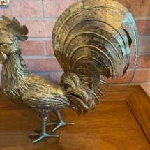 Vintage heavy brass rooster