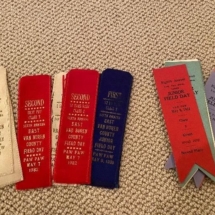 Antique track and field ribbons