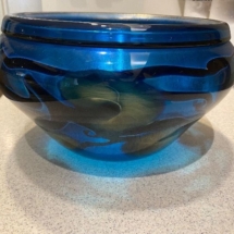 Stunning art glass bowl- signed Charles Lotton