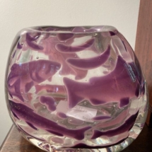 Large heavy art glass by K. Dahl Glassworks
