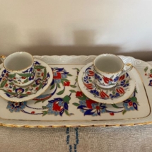 Turkish demitasse cups and tray