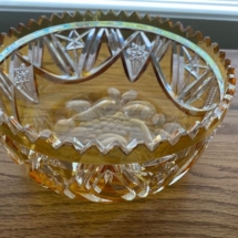 Bohemian cut glass bowl