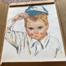 Box of vintage Gerber baby prints