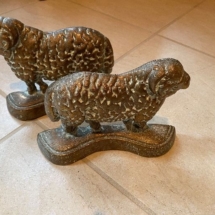 Pair Ewe cast iron bookends