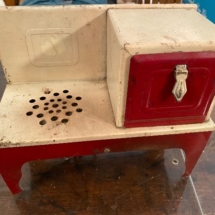 Vintage tin child’s toy stove
