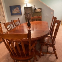 S. Bent Bros. rustic pine dining room set