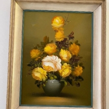 Vintage floral oil painting