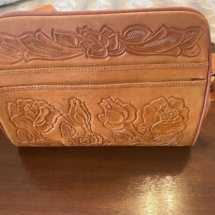 Hand tooled leather purse - Mexico