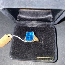 14k blue topaz ring