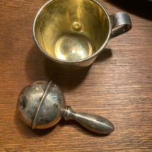 Sterling cup and rattle