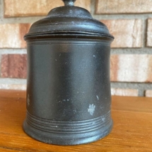 Antique English pewter tobacco jar