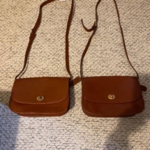 Pair of like new leather Coach bags