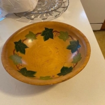 Munising painted wooden bowl