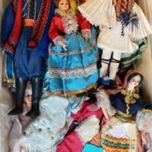 Vintage dolls representing various countries