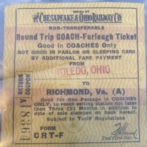 Vintage train ticket