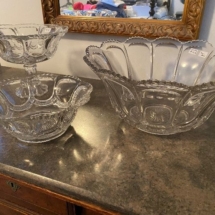 US Glass -Galloway punch bowl, compote 