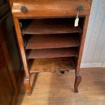 Antique oak music cabinet minus door