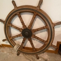 Large vintage ship wheel