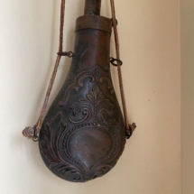 Antique copper powder flask