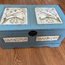 Painted wood trunk